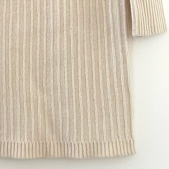 MADEWELL 100% Merino Wool Turtleneck Long Sleeves Sweater Dress Ivory Medium - Picture 5 of 11
